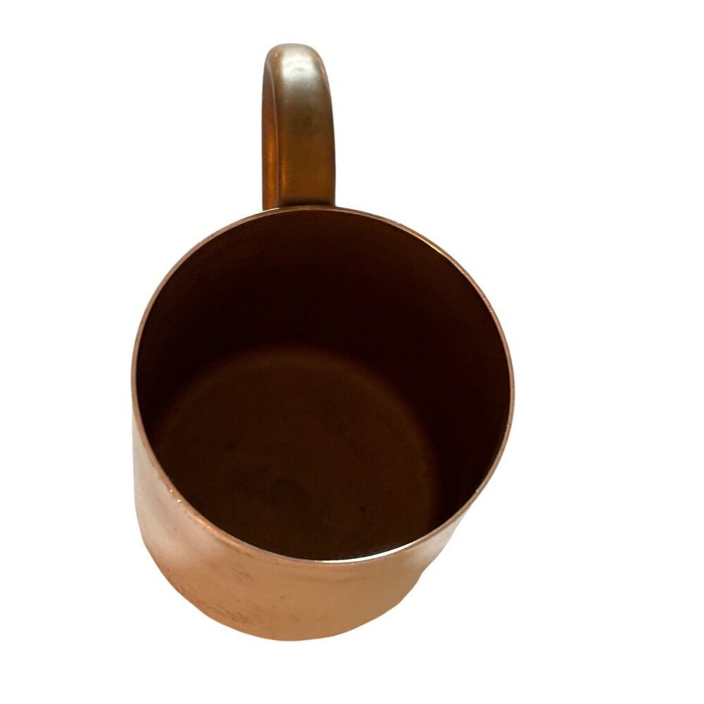 ANTIQUE HEAVY COPPER MOSCOW MULE DRINK CUP MUG MARKED N BULL PRODUCT RARE - Picture 6 of 8